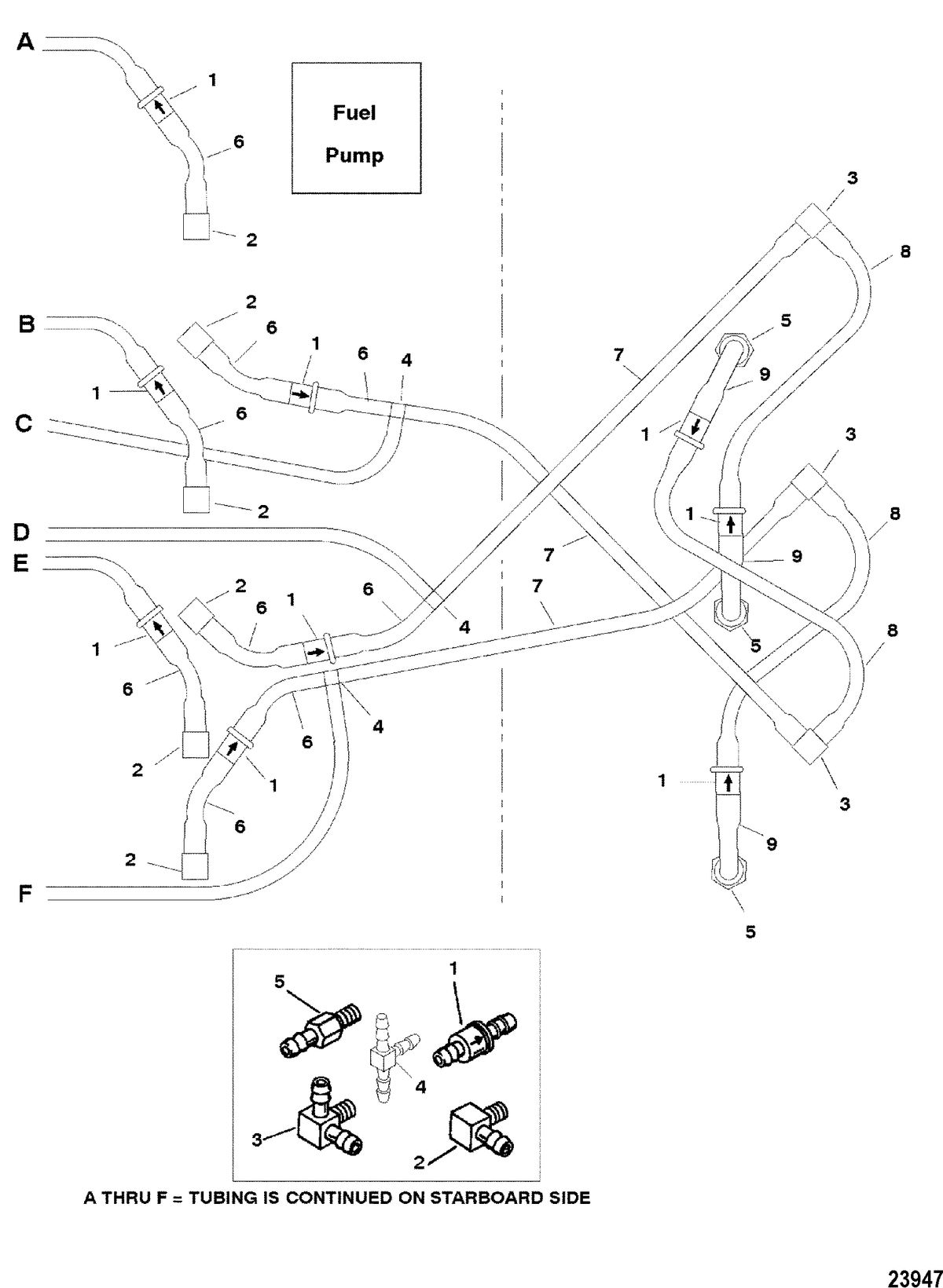 MERCURY/MARINER 225 AND 225 SEAPRO/MARATHON (3.0L CARB) BLEED SYSTEM(PORT)(S/N-0G438000 TO 0G485988)