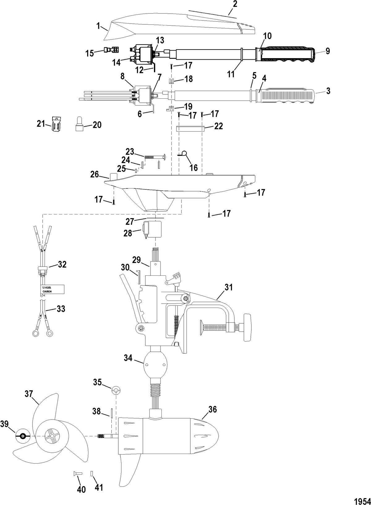 TROLLING MOTOR MOTORGUIDE SALT WATER SERIES Complete Trolling Motor(Model SW46HT) (12 Volt)