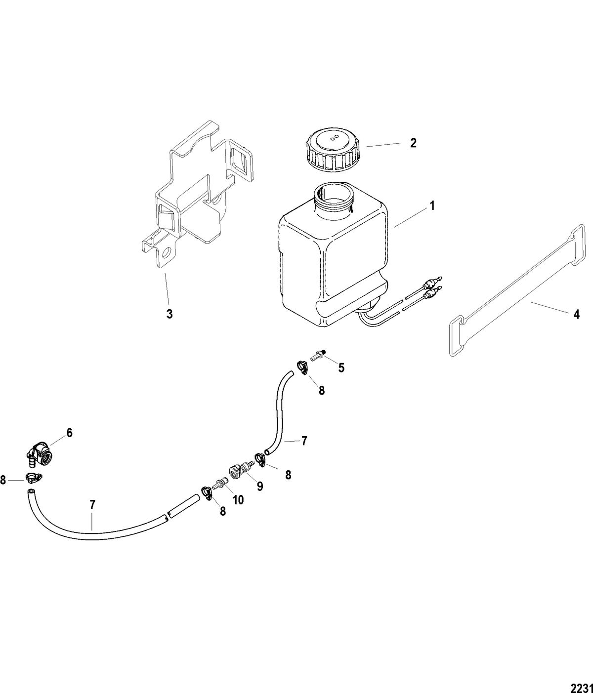MERCRUISER 496 MAG STERNDRIVE Drive Lube Reservoir Assembly