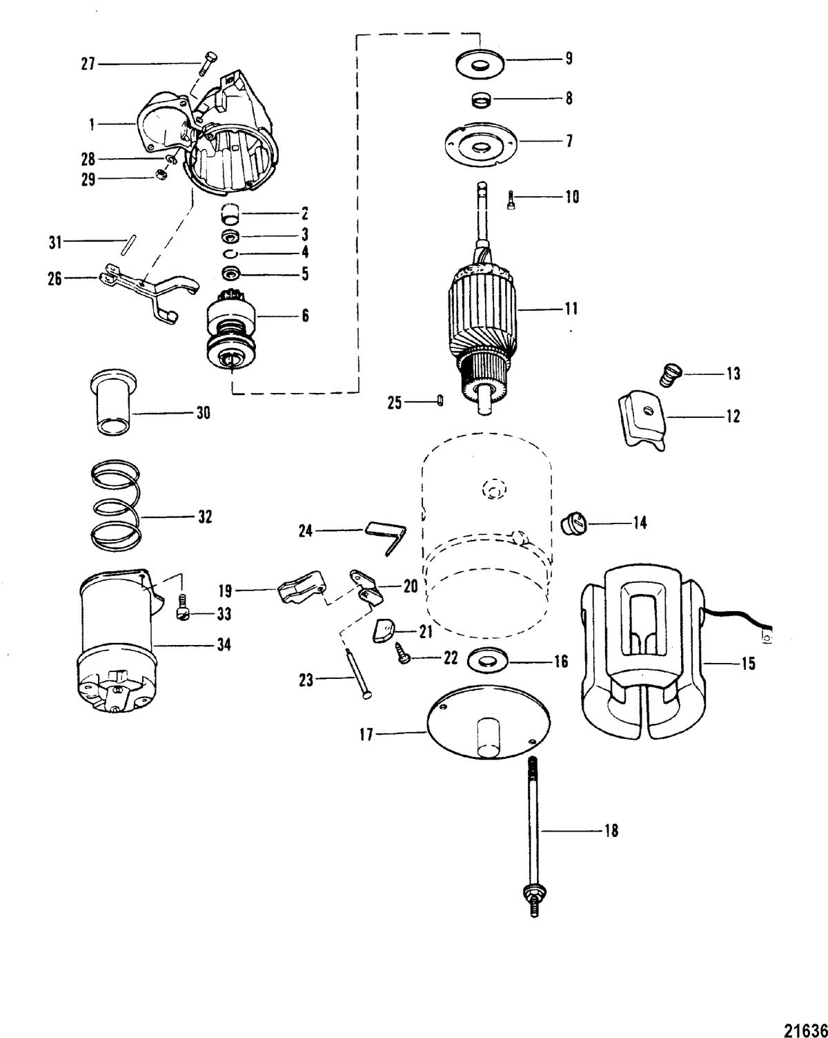 RACE STERNDRIVE 420 / 425 Starter Assembly(50-17251A3)