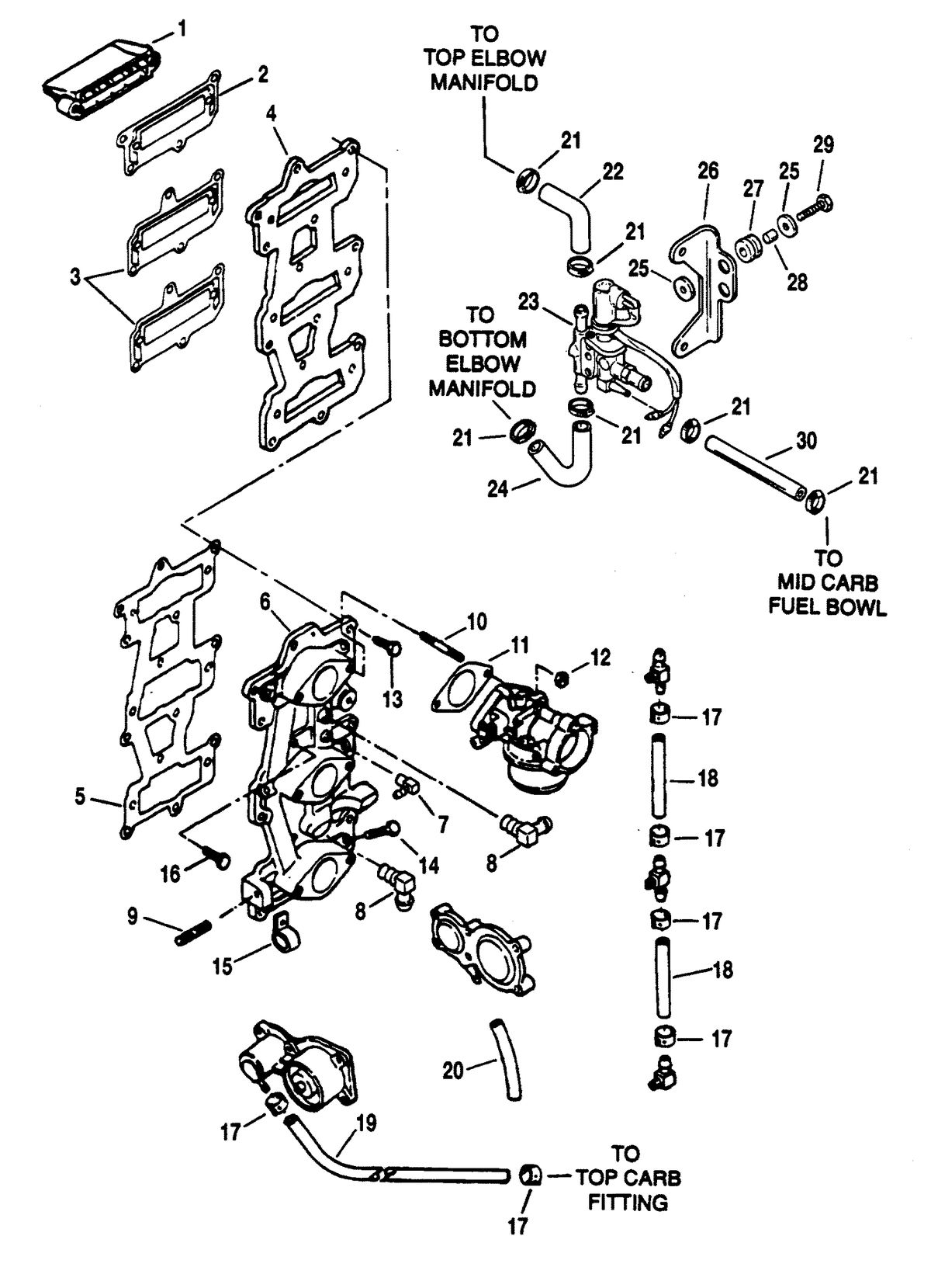 SPORTJET SPORT JET 90 REED PLATE AND INTAKE MANIFOLD