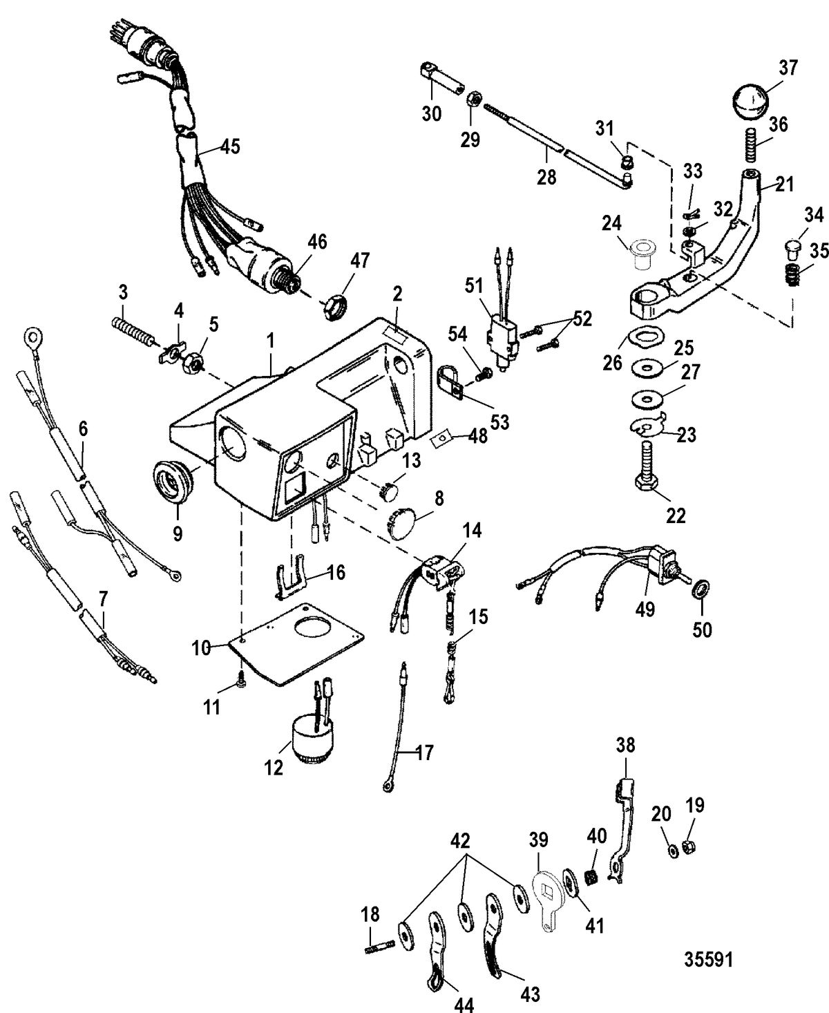 MERCURY/MARINER 55/60/45 JET/60 BIGFOOT  (2-STROKE) Steering Handle Kit