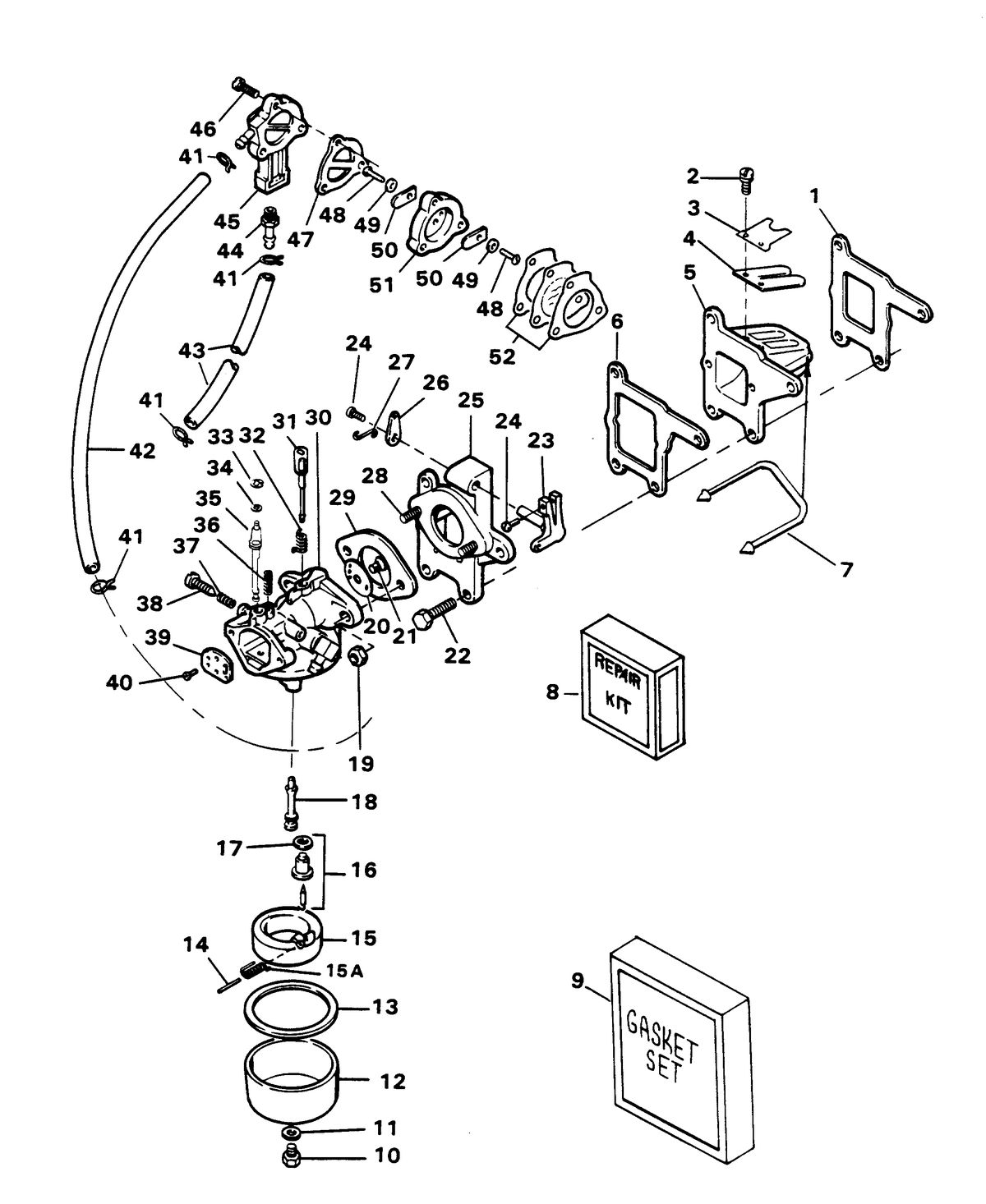 CHRYSLER 7.5 H.P. FUEL SYSTEM