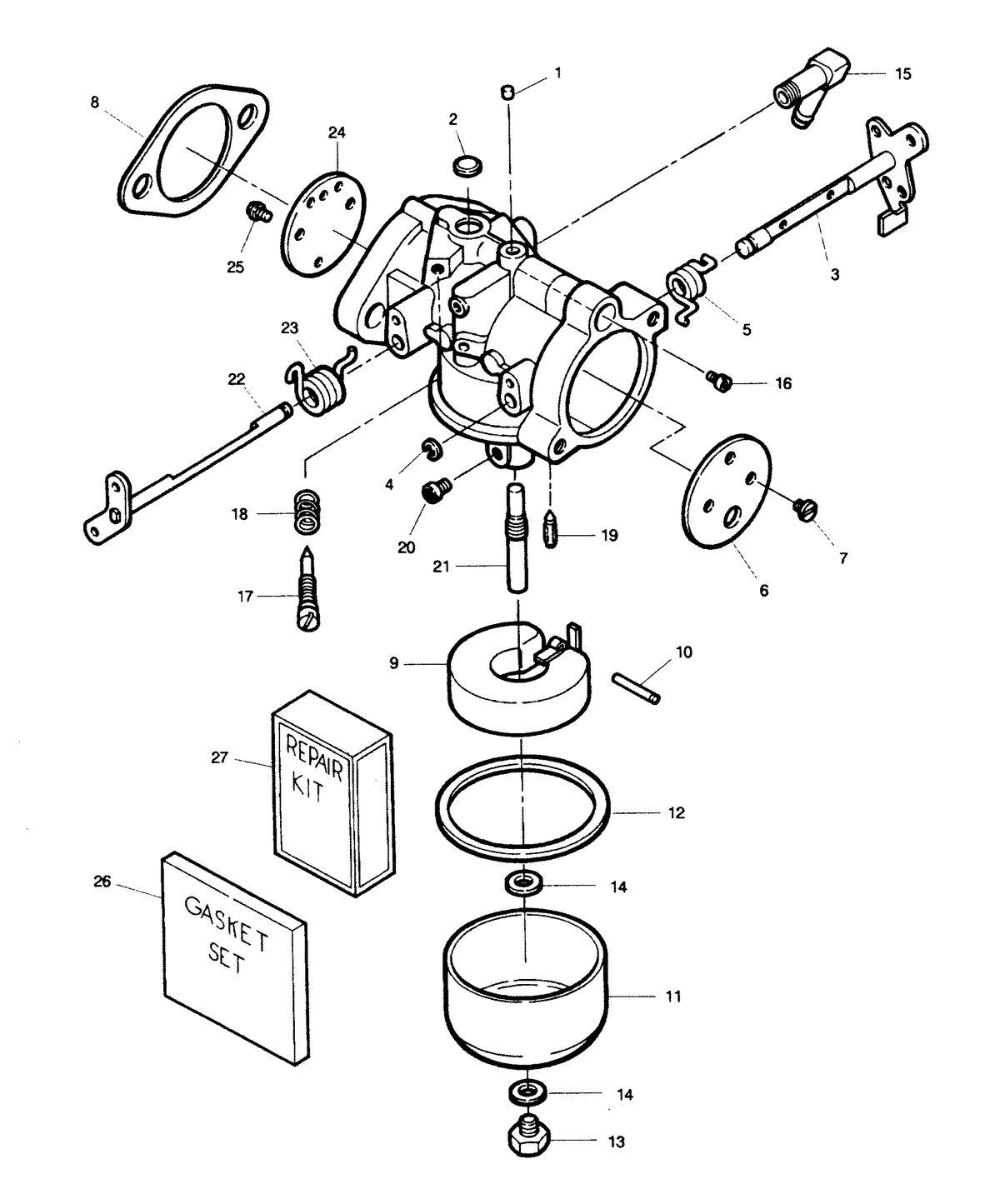 FORCE FORCE 1991 90 H.P. "C" MODELS CARBURETOR