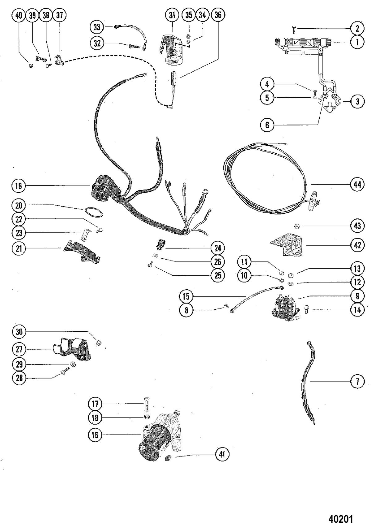 MERCURY MERC 20 ELECTRIC COMPONENTS
