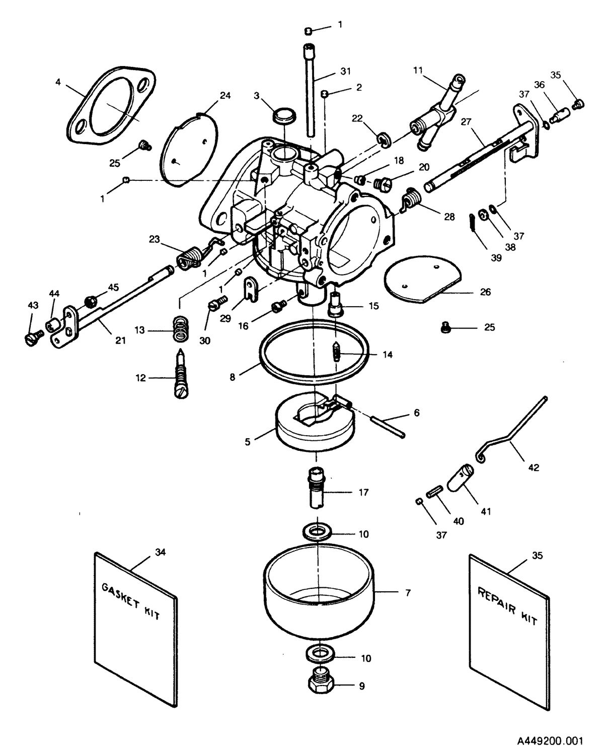 FORCE FORCE 1992 50 H.P. "A" MODELS CARBURETOR