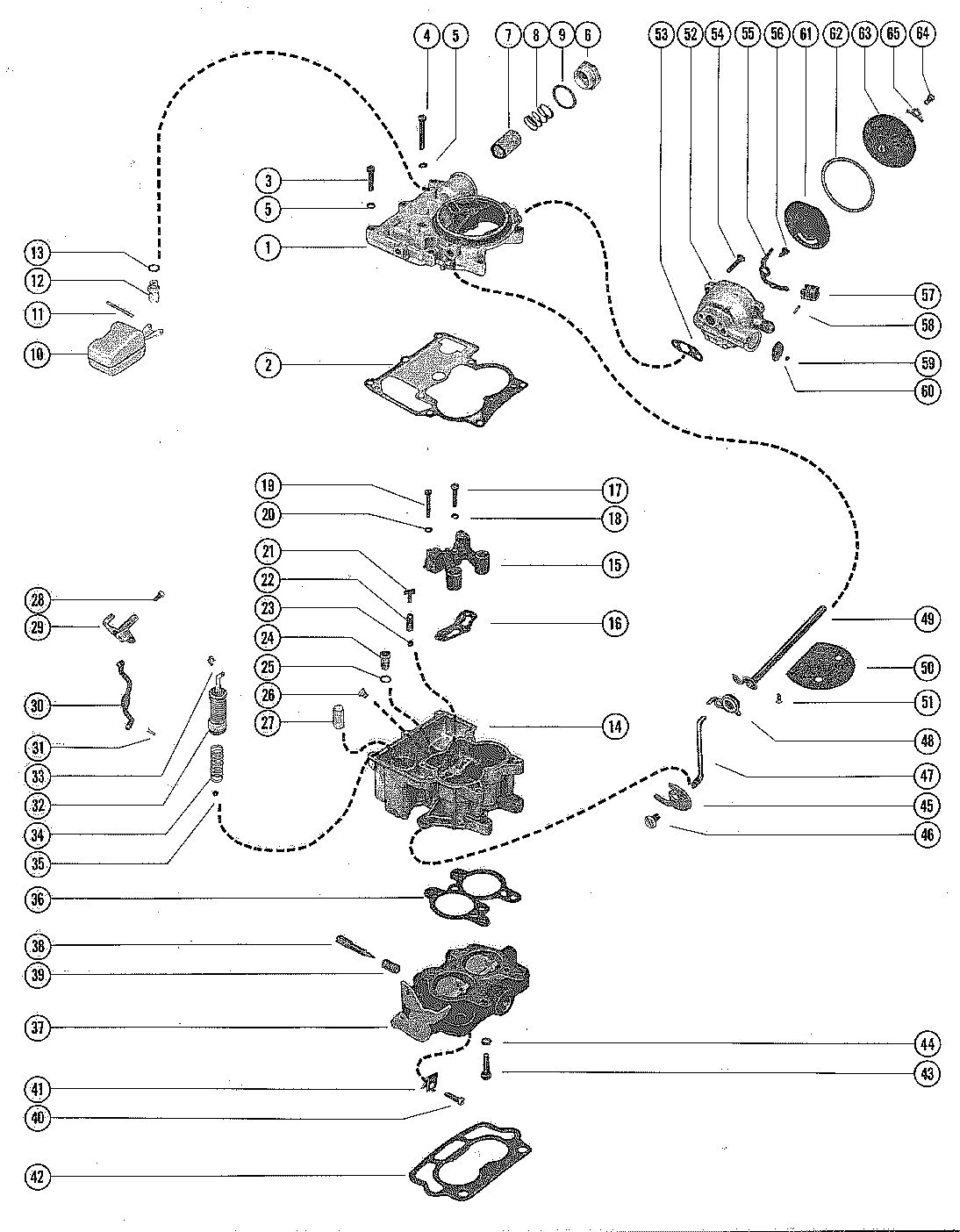 MERCRUISER 120 ENGINE CARBURETOR ASSEMBLY