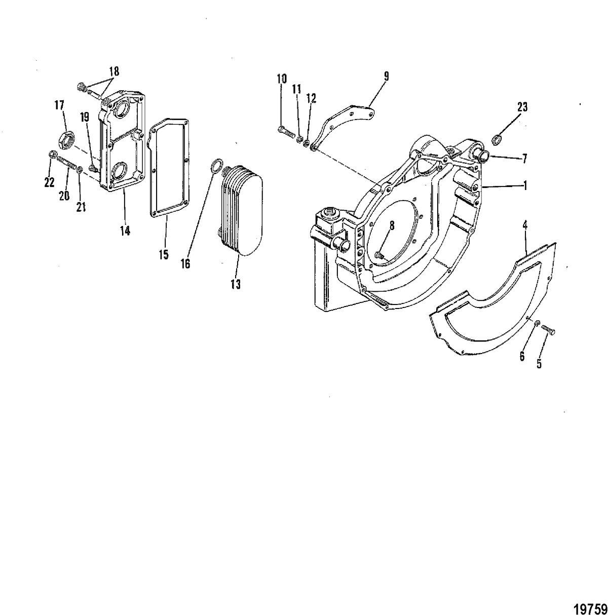 MERCRUISER 370/400/440/460 CYCLONE TRS ENGINE Flywheel Housing(Dual Cooler)