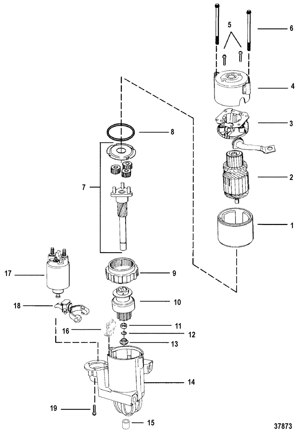 MERCRUISER 7.4 LX (EFI-MPI) BRAVO (GEN VI) STARTER MOTOR(PG260)