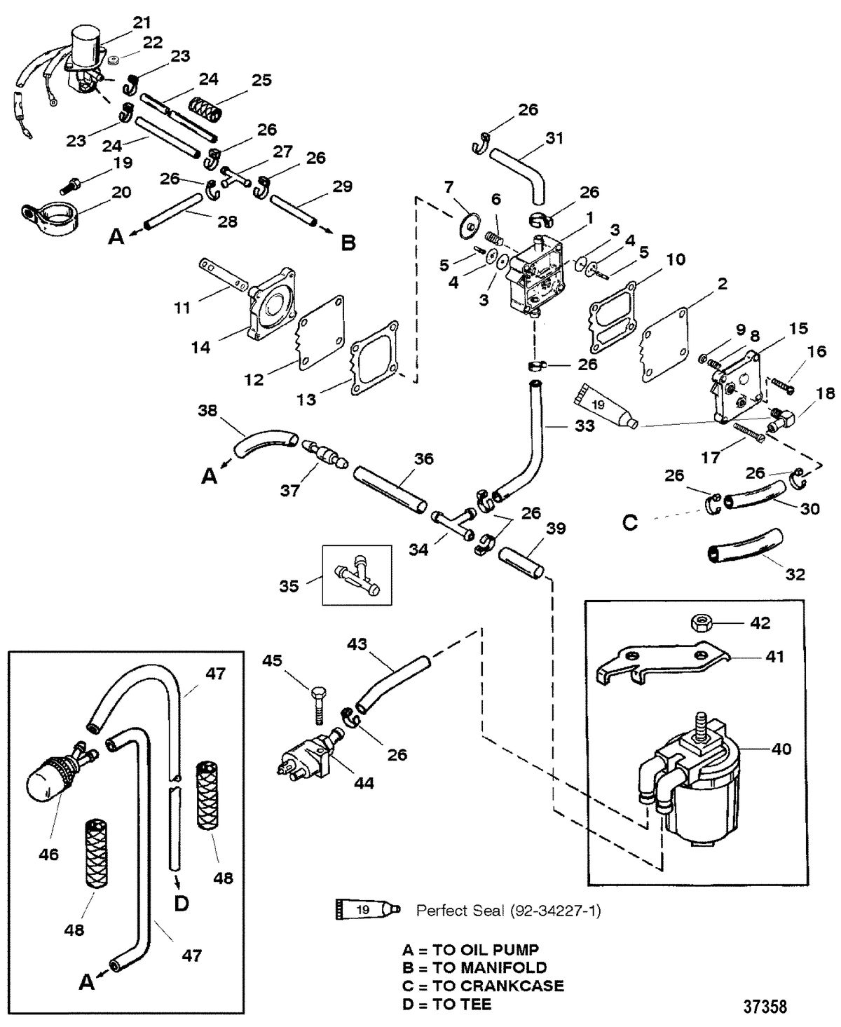 MERCURY/MARINER 30/40 H.P. FUEL PUMP(ELECTRIC)