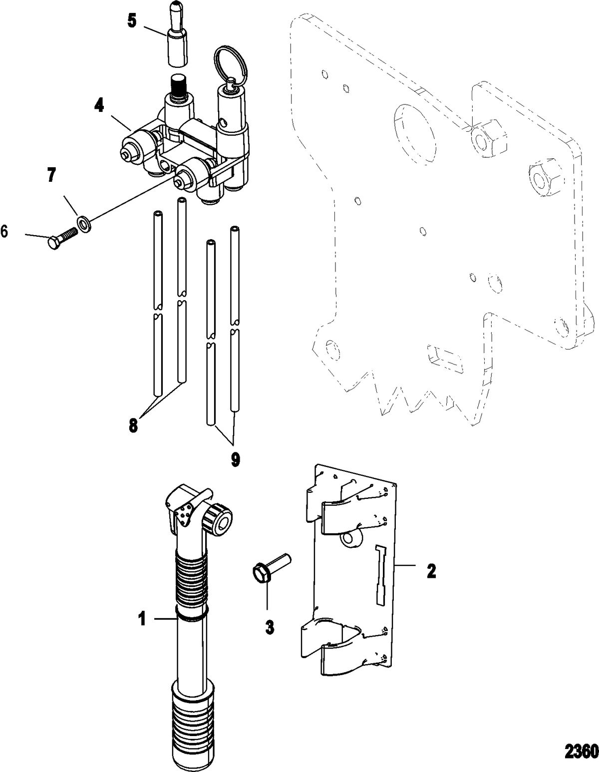 MERCRUISER 5.7/6.2L MPI INBOARD Water Drain, Air Manifold and Air Pump