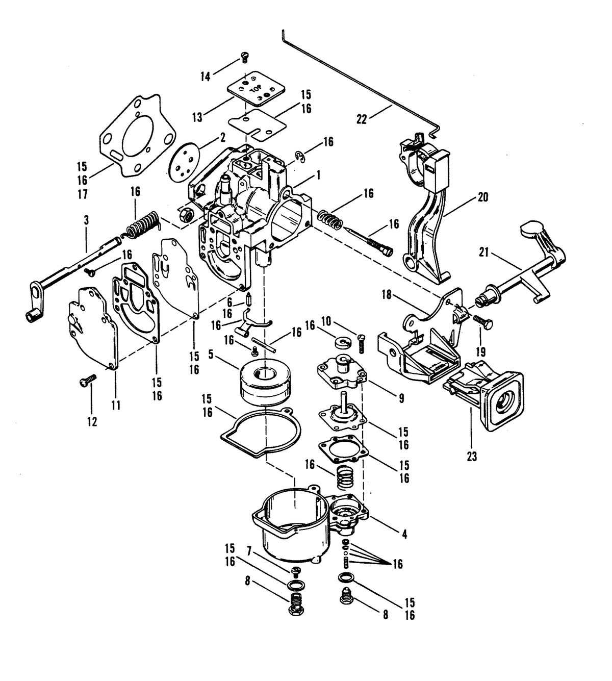 MERCURY MERCURY 18/25 CARBURETOR ASSEMBLY (MERC 18)