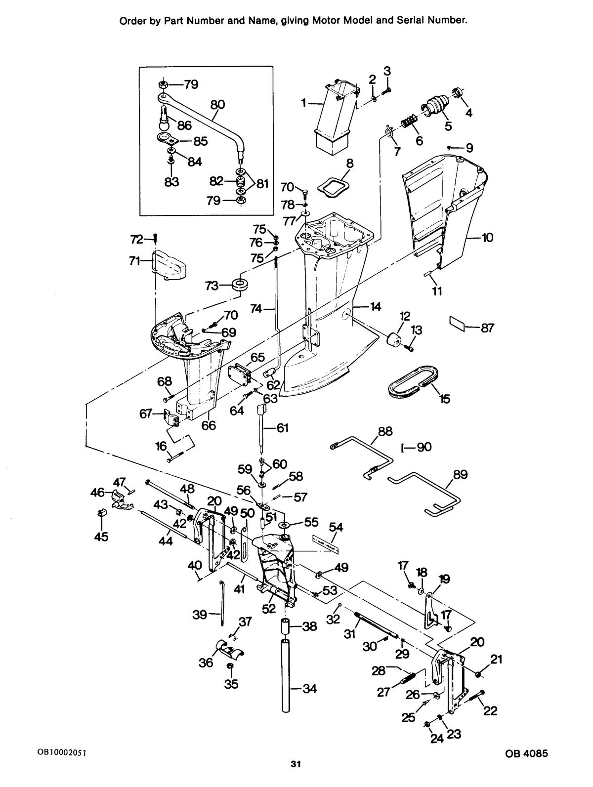 FORCE FORCE 1986 85 H.P. MOTOR LEG