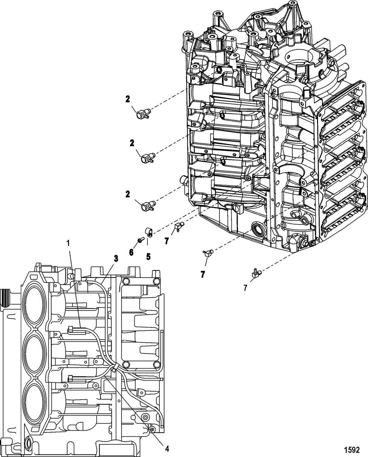 MERCURY/MARINER 200/225/250 (3.0L) EFI Starboard Bleed System
