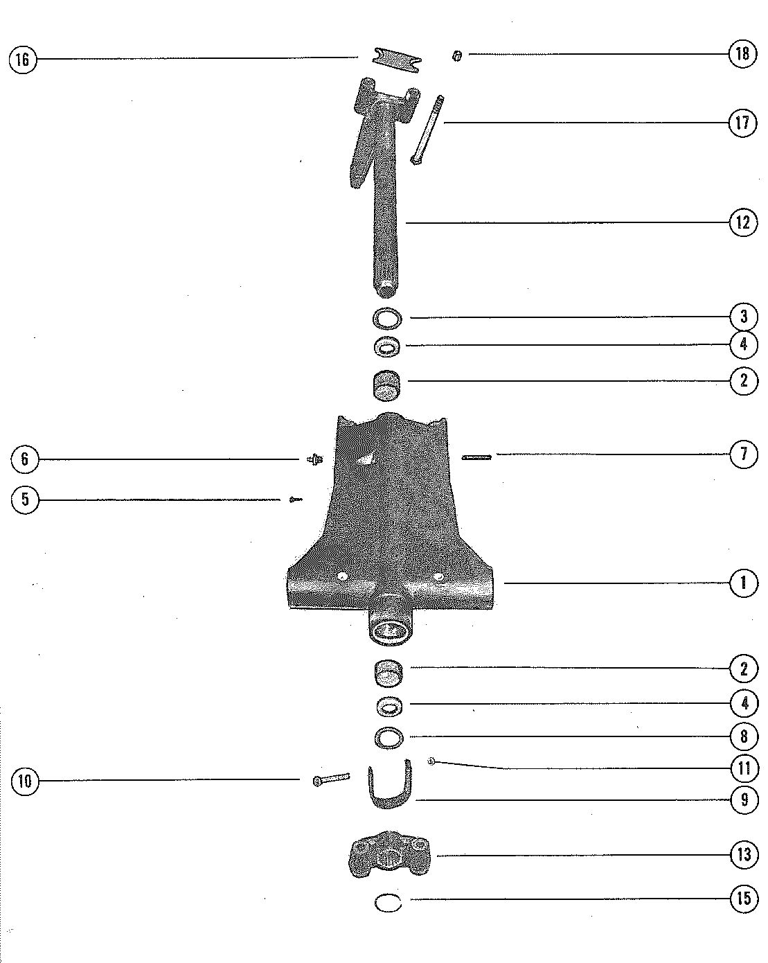 MERCURY MERC 80 SWIVEL BRACKET ASSEMBLY