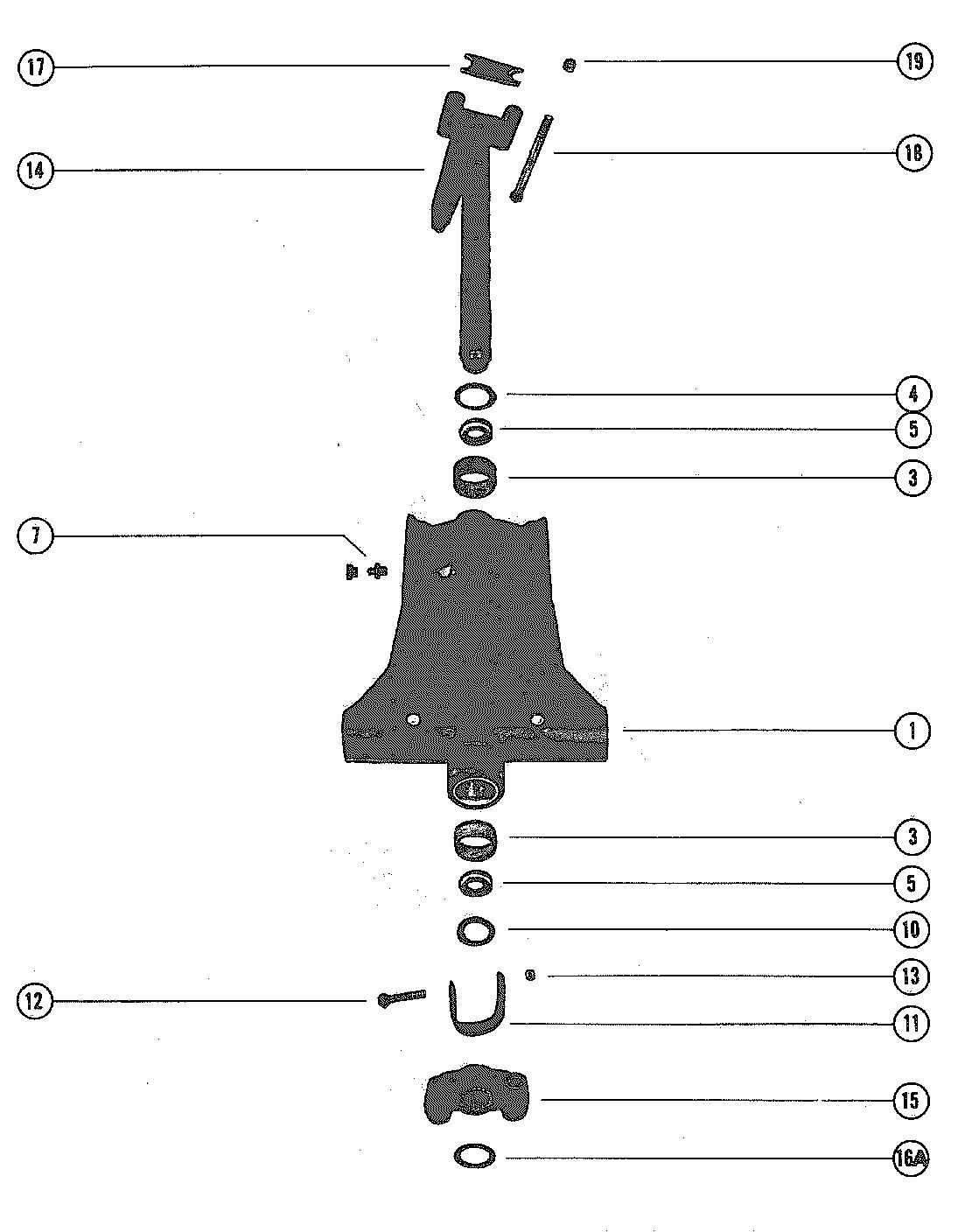 MERCURY MERC 140 SWIVEL BRACKET ASSEMBLY