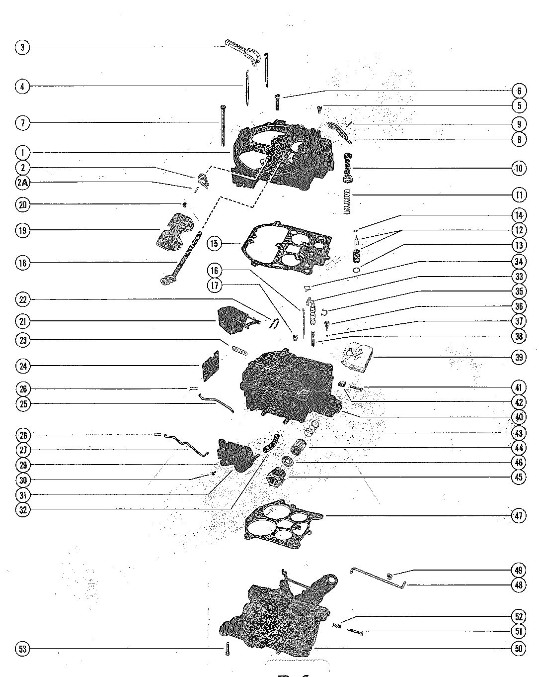MERCRUISER 228 ENGINE (G.M.) CARBURETOR ASSEMBLY, COMPLETE