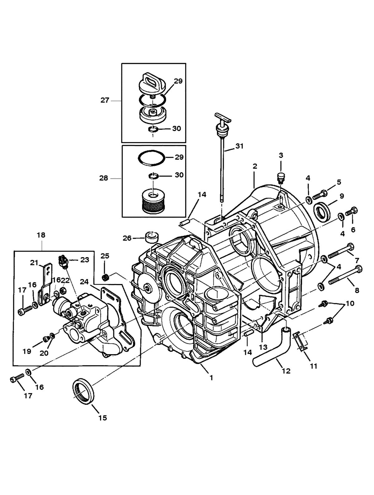 MERCRUISER MIE 5.7L INBOARD TRANSMISSION (DIRECT DRIVE)(HURTH 630)