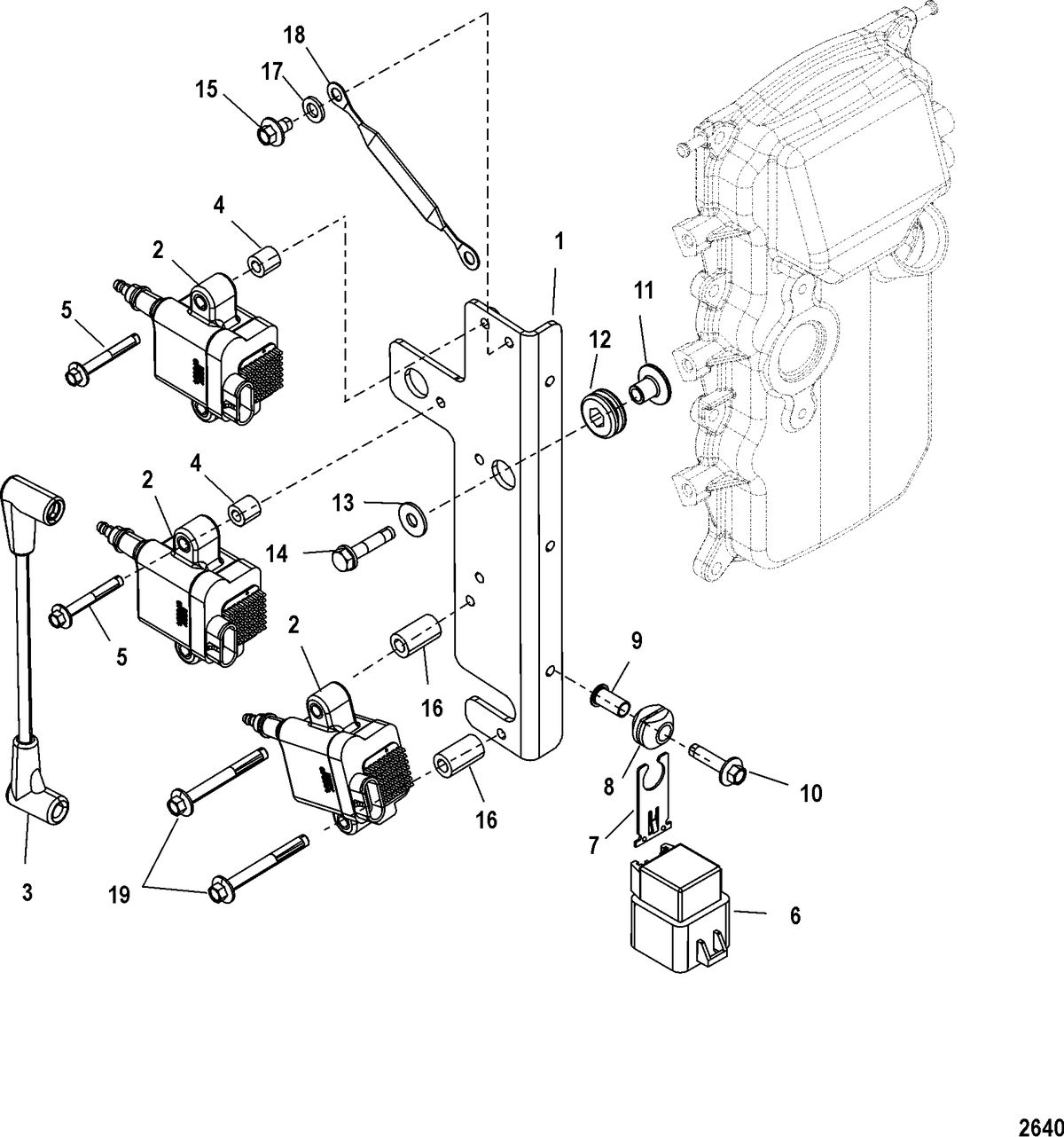 MERCURY/MARINER 40 EFI (3 CYLINDER) 4-STROKE Ignition Coil