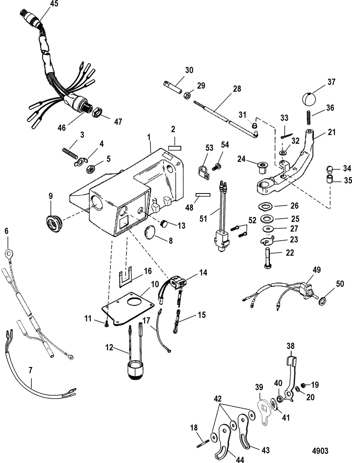 MERCURY/MARINER 55/60 JET 40 (3 CYLINDER) Steerig Handle Kit