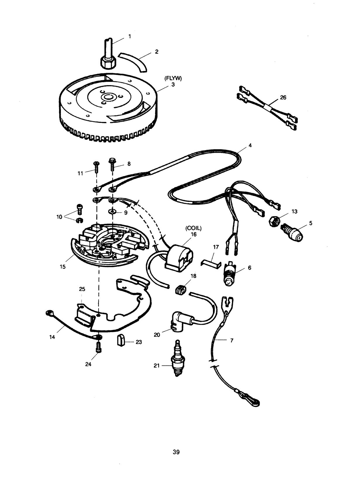 SEARS 15 H.P. LONG SHAFT 20" LEG OUTBOARD MOTOR Ignition System