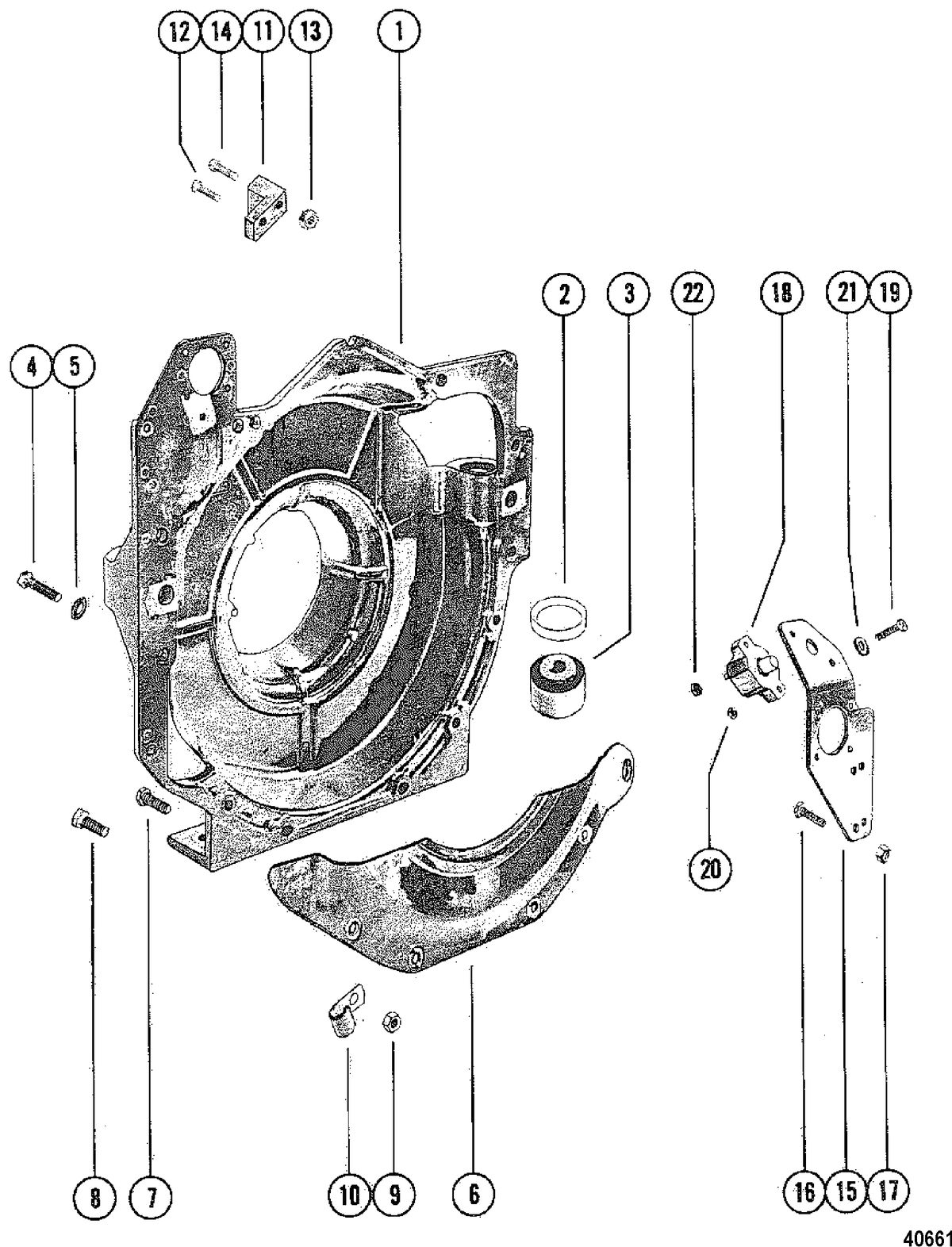 MERCRUISER 470 ENGINE Flywheel Housing Assembly(MCM)