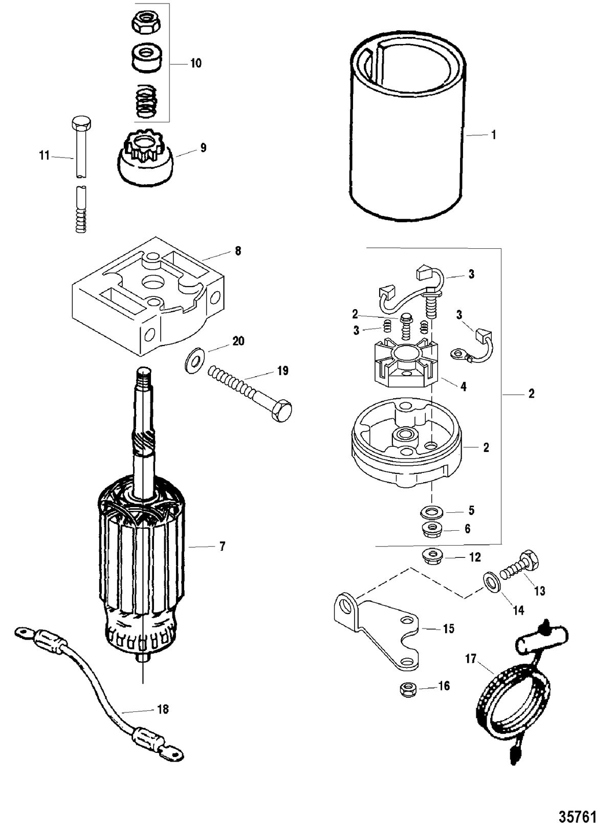 FORCE FORCE 40/50 H.P. (1998-1999) Starter Assembly