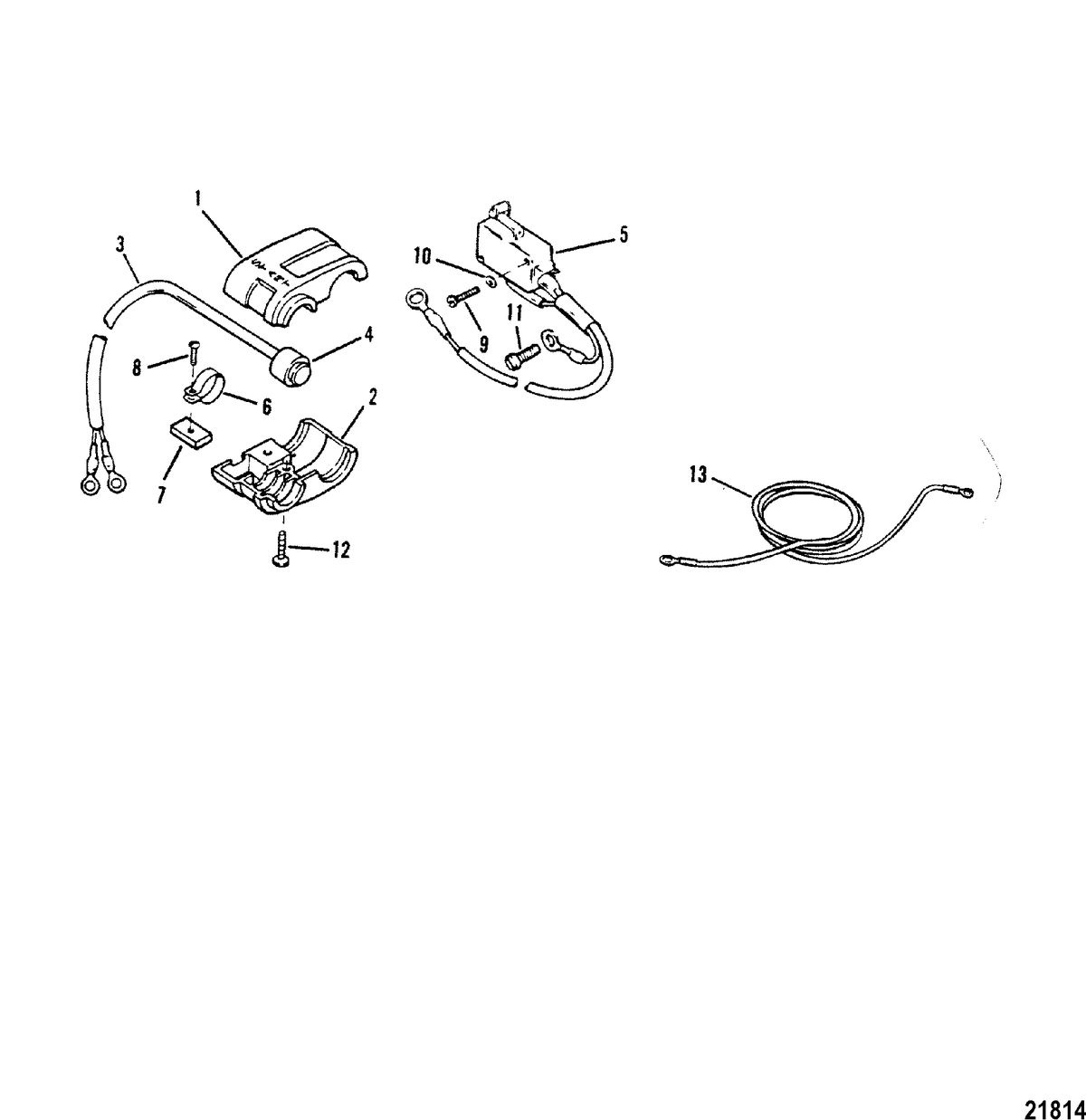 MERCURY/MARINER 20 H.P /25 H.P. SEA PRO /MARATHON 25 SUPER 15 Harness and Start Components(Electric Handle)