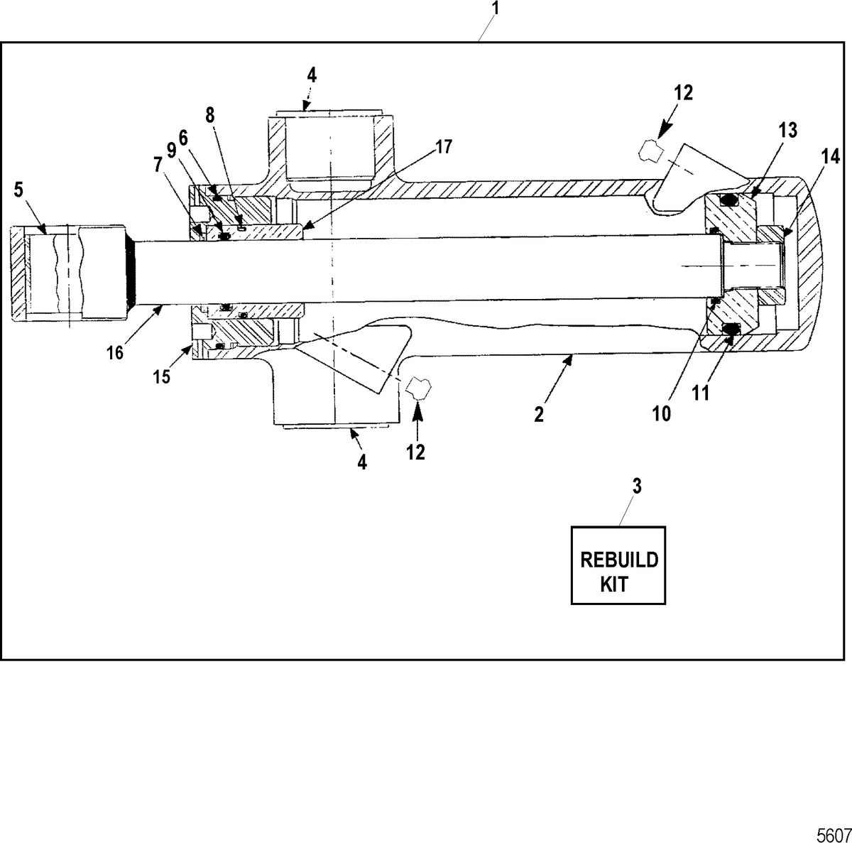 RACE STERNDRIVE SSM/DRY SUMP DRIVES AND TRANSOMS Trim Cylinder Assembly(Without Trim Sensor Plate)