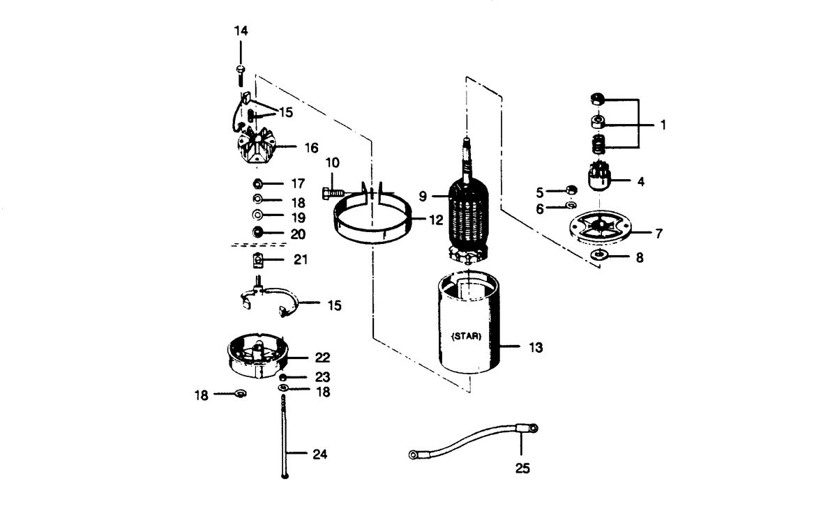 FORCE FORCE 1990 35 H.P. "B" MODELS ELECTRIC STARTER