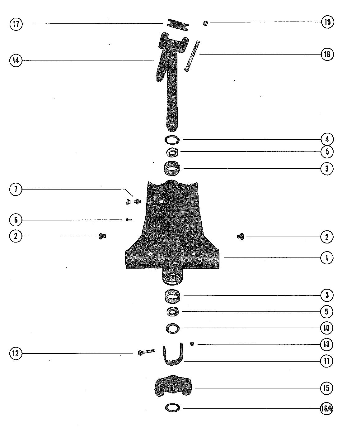 MERCURY MERC 90 SWIVEL BRACKET ASSEMBLY