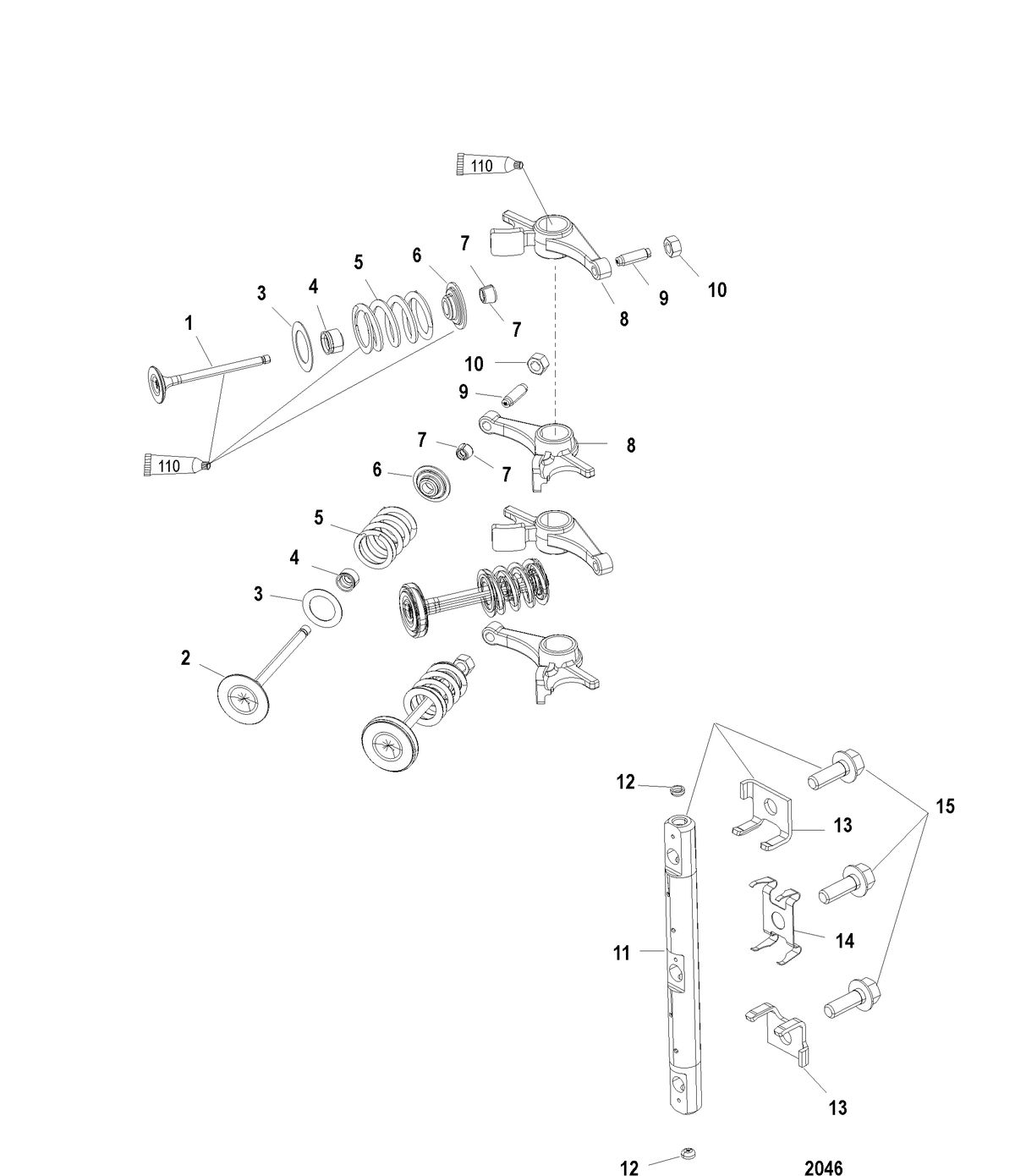 MERCURY/MARINER 25 (4-STROKE) Intake/Exhaust Valves