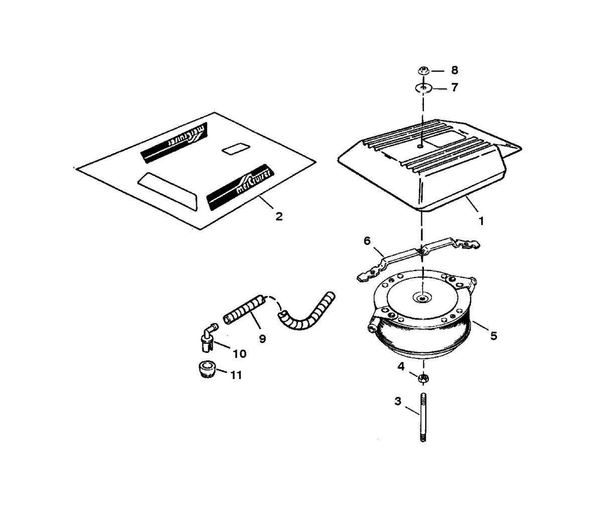 MERCRUISER 5.7L INBOARD ENGINE FLAME ARRESTOR