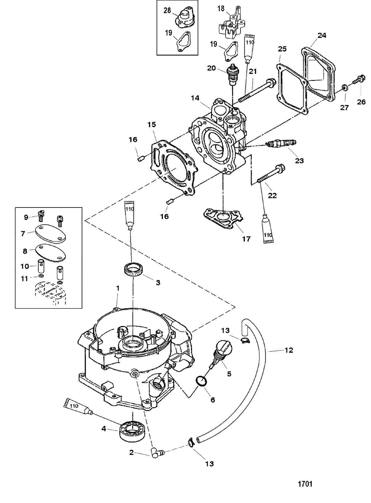 MERCURY/MARINER 4/5/6 4-STROKE Cylinder Block