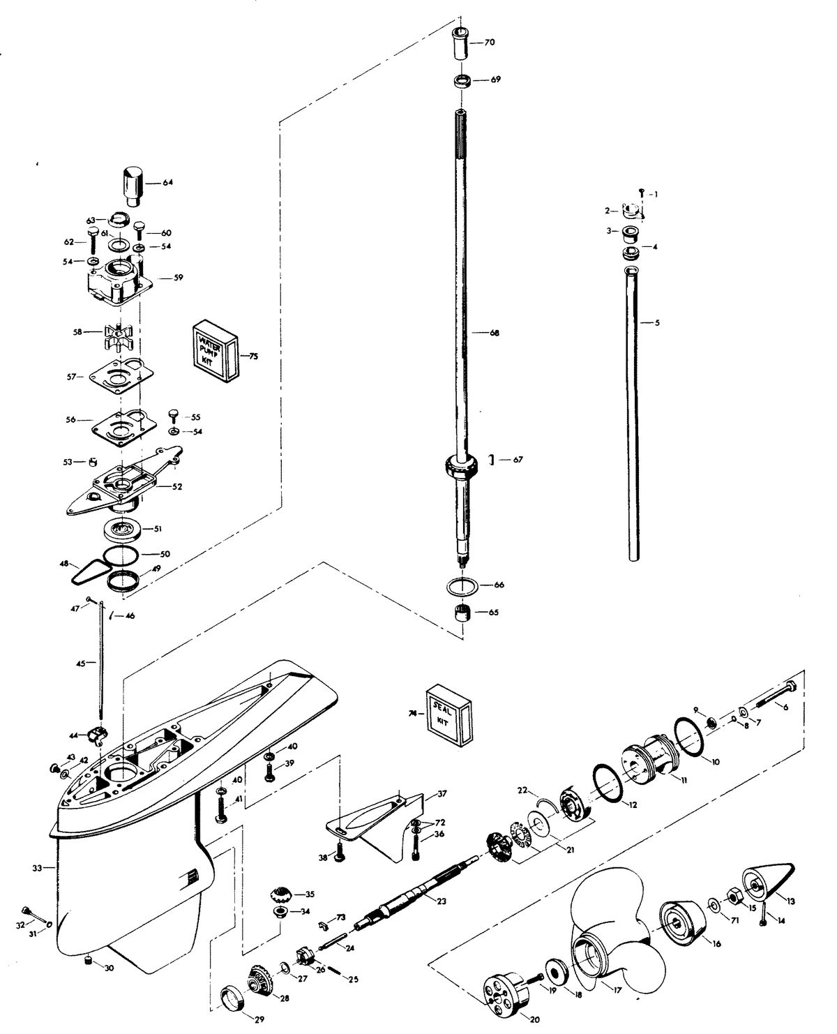 CHRYSLER 115 HP GEAR HOUSING