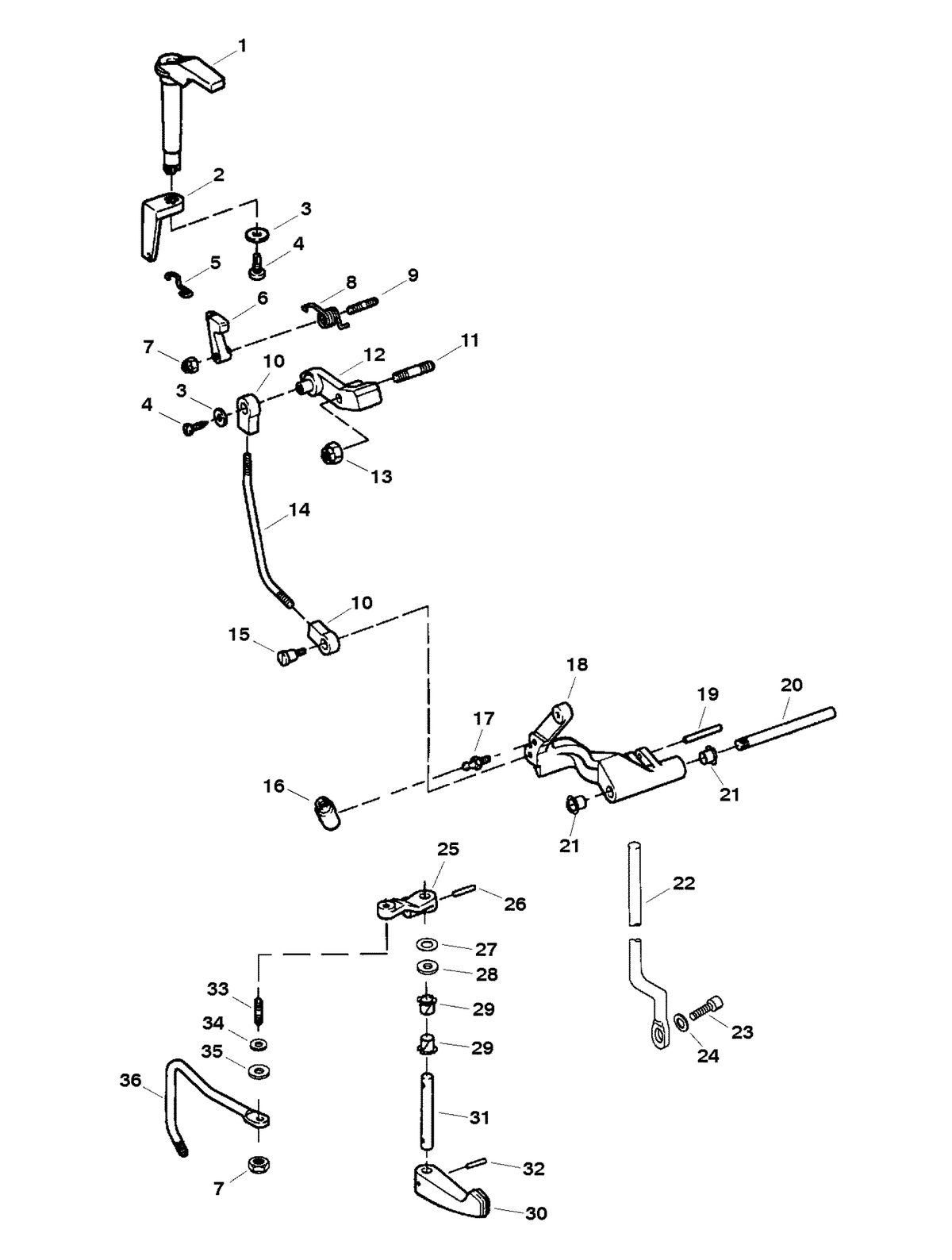 FORCE FORCE 25HP SHIFT LINKAGE