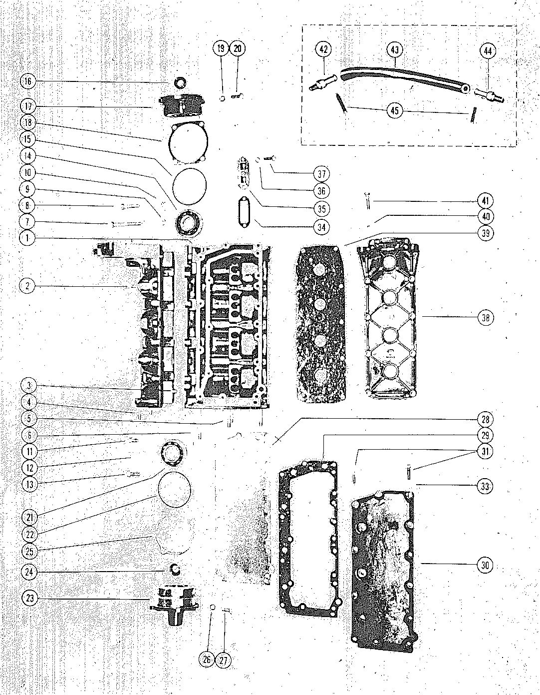 MARK MARK 55 CYLINDER BLOCK AND CRANKCASE ASSEMBLY