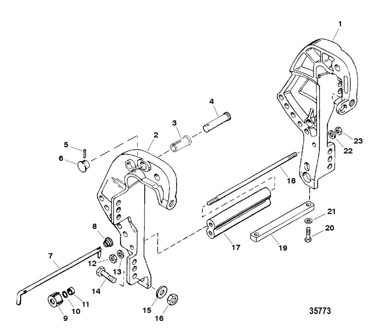 FORCE FORCE 40/50 H.P. (1998-1999) Clamp Bracket