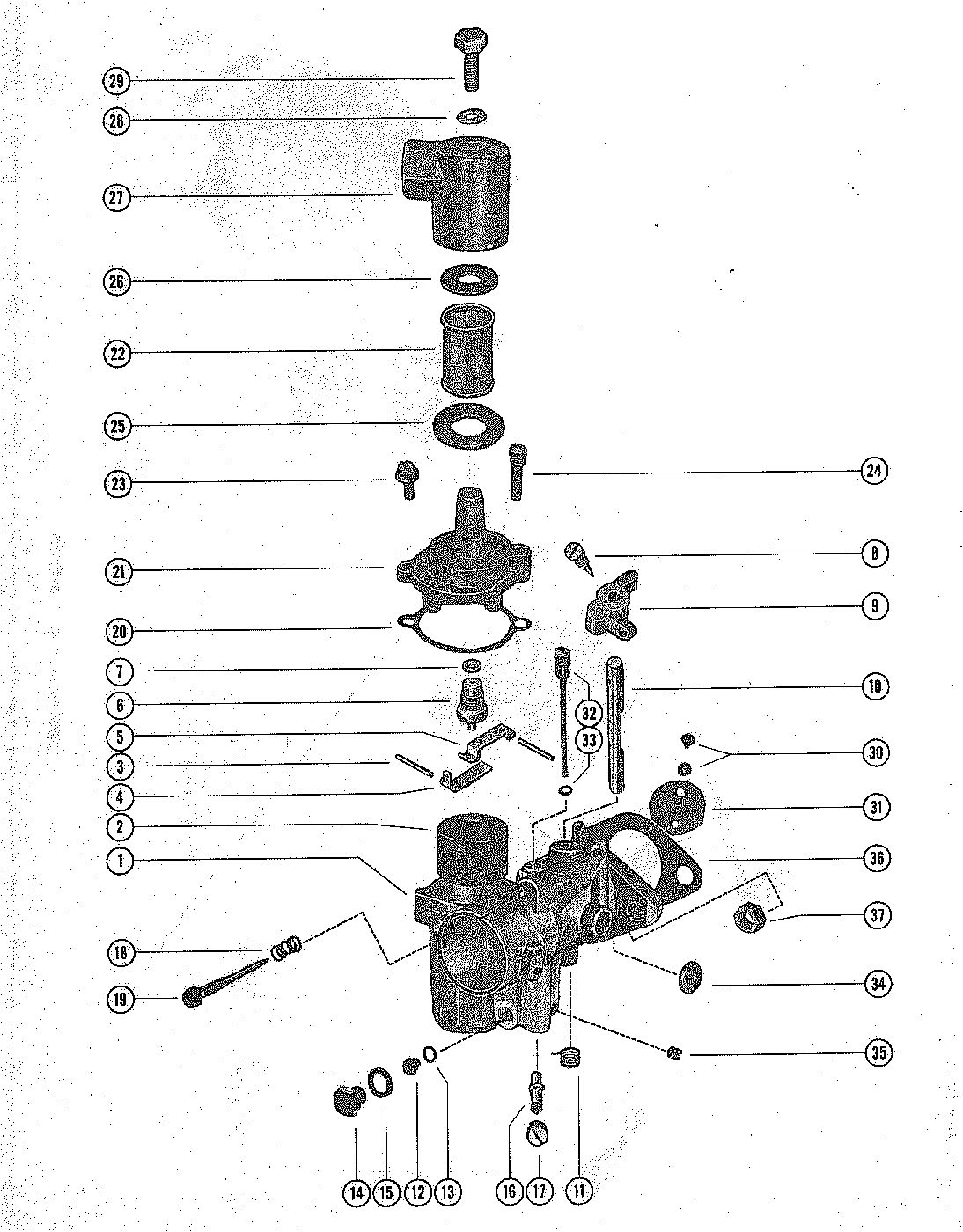 MERCURY MERC 100/150/200/250 CARBURETOR ASSEMBLY