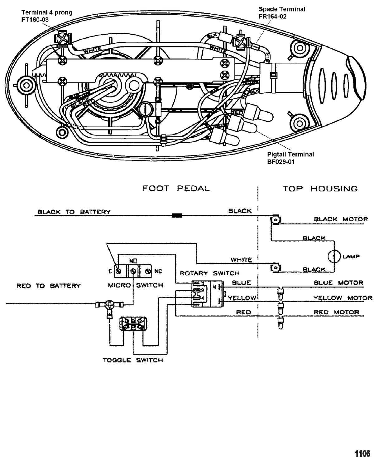 TROLLING MOTOR MOTORGUIDE ENERGY SERIES Wire Diagram(Model EF45 / EF46) (12 Volt)