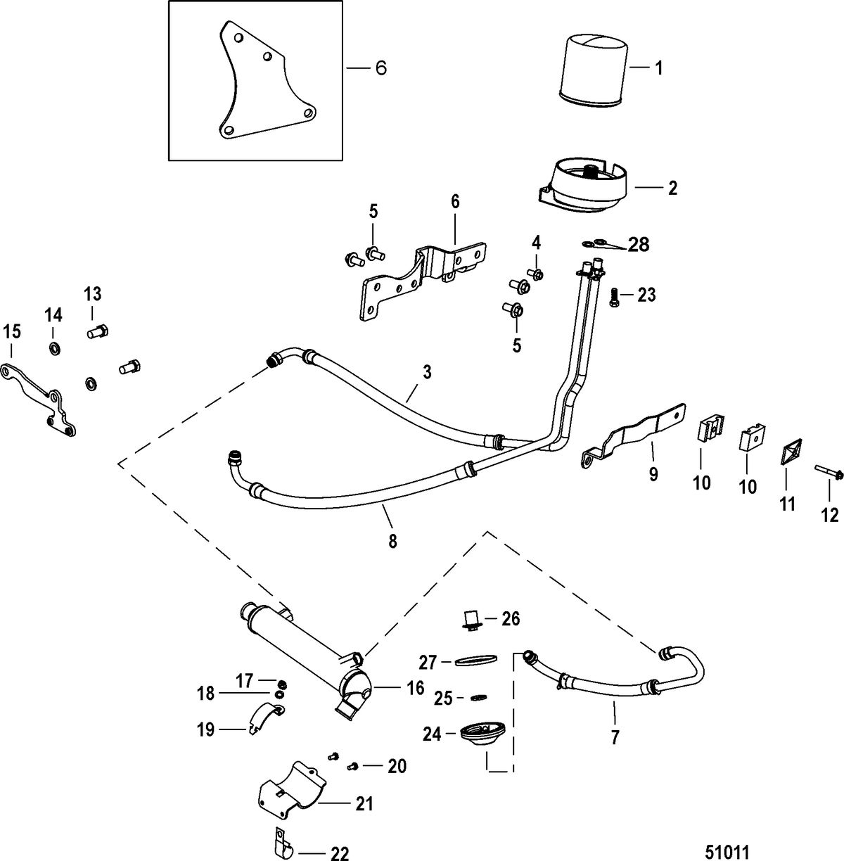 MERCRUISER 8.2L MAG / 8.2L MAG HO Remote Oil System(2A041665 & up)