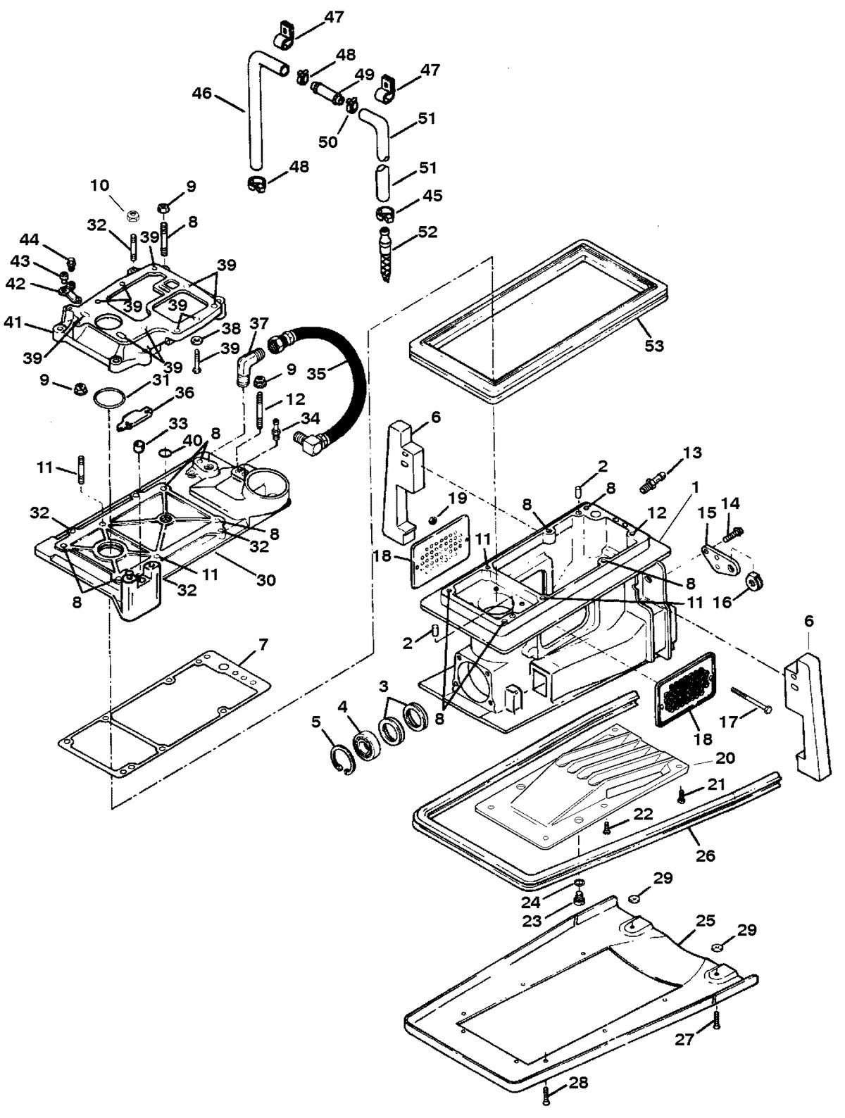SPORTJET SPORT JET 95 XR DRIVE HOUSING COMPONENTS