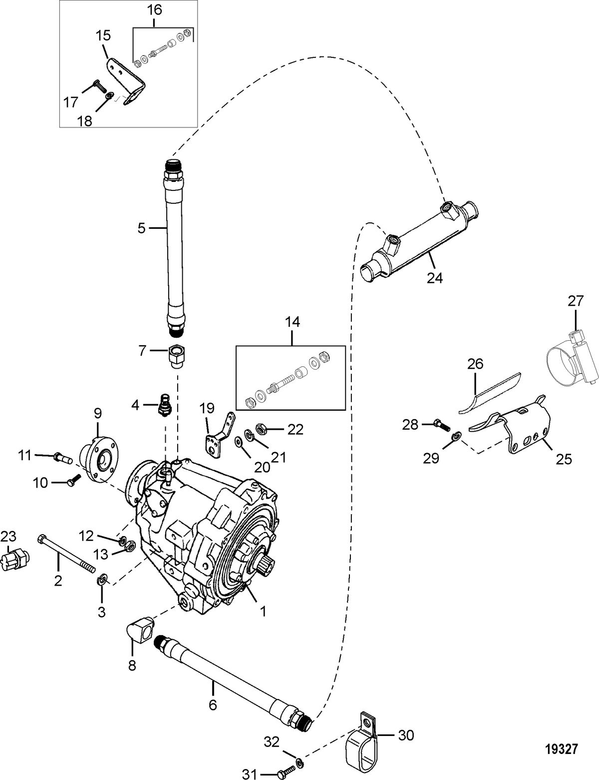 MERCRUISER 5.7L CARB (MIE) (GEN+) TRANSMISSION AND RELATED PARTS(BORG WARNER 71C AND 72C)