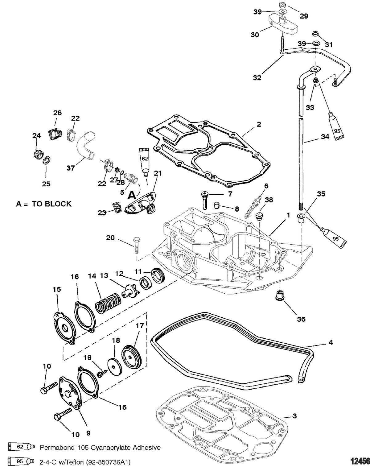 MERCURY/MARINER 200/225 (3.0L DFI) Exhaust Plate