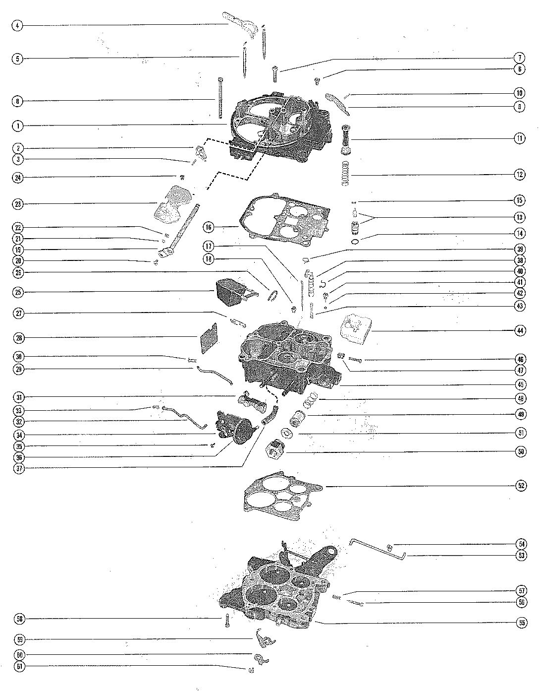 MERCRUISER 250 ENGINE (STERNDRIVE AND INBOARD) CARBURETOR ASSEMBLY, COMPLETE