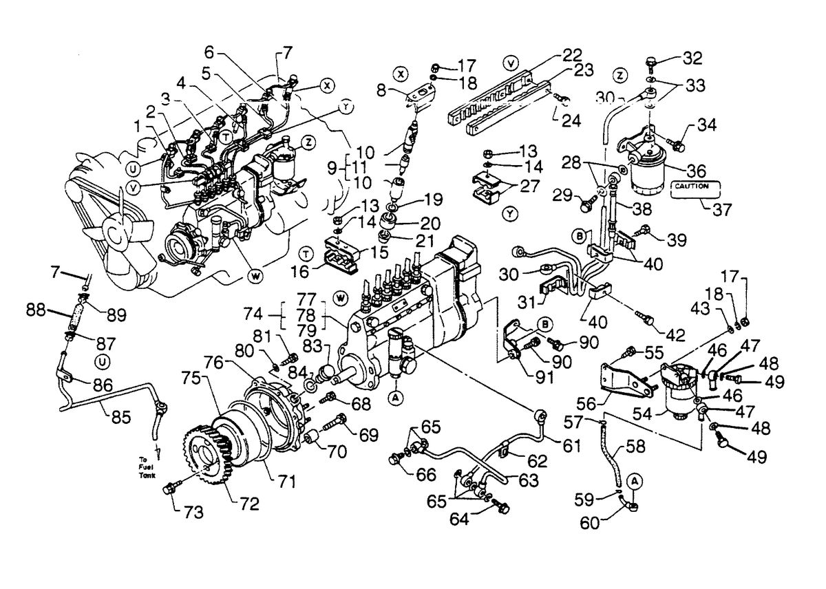 MERCRUISER HINO DIESEL 310 H.P. W06DTA-EAEB FUEL SYSTEM