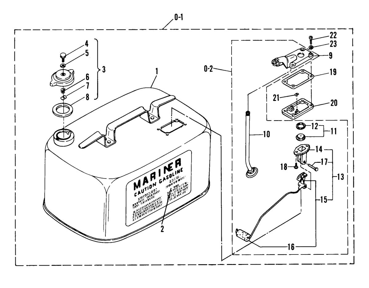 MARINER MARINER 60 FUEL TANK (NOT ORIGINAL EQUIPMENT TANK)
