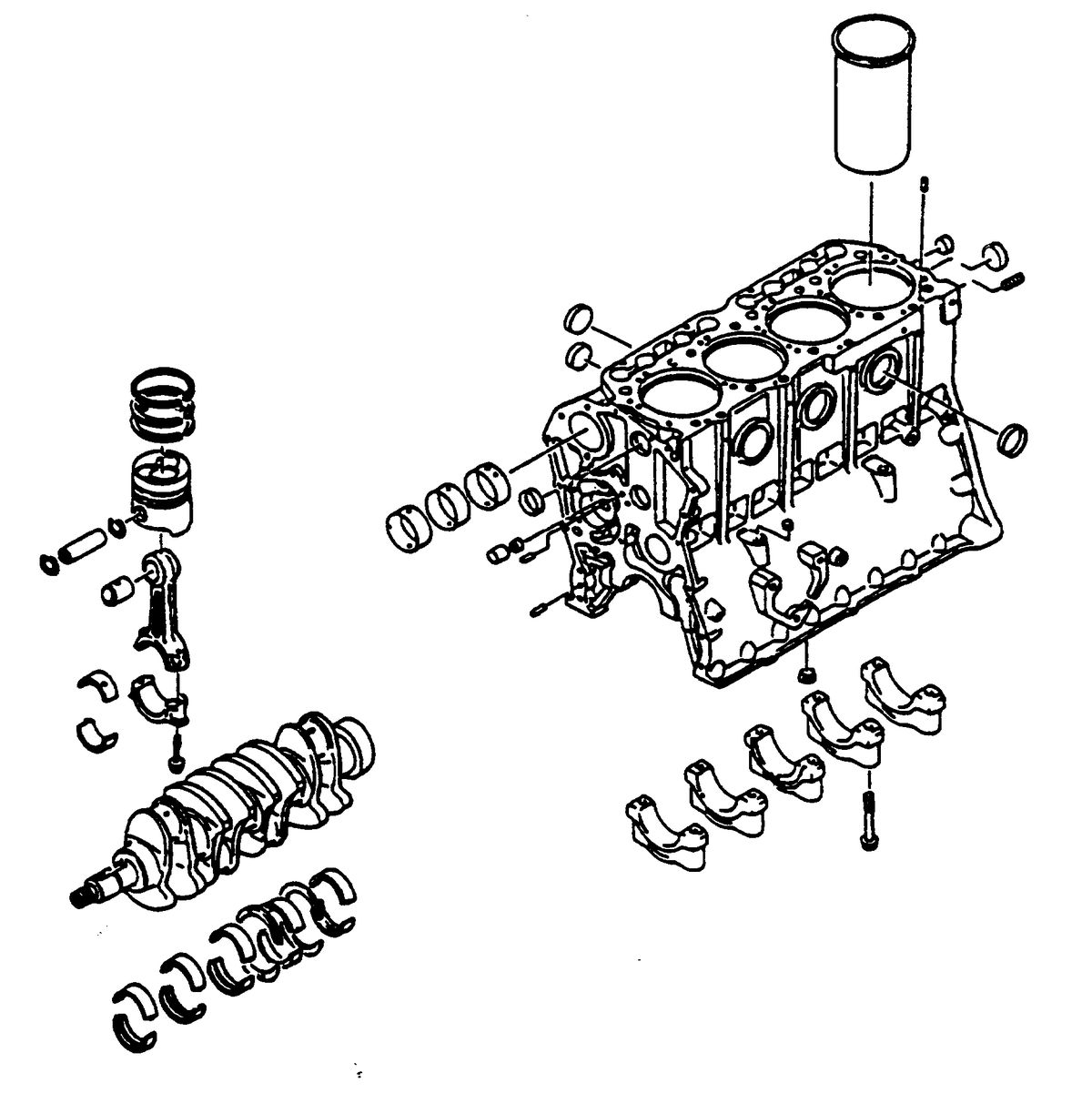 MERCRUISER HINO DIESEL 150 H.P. SHORT BLOCK