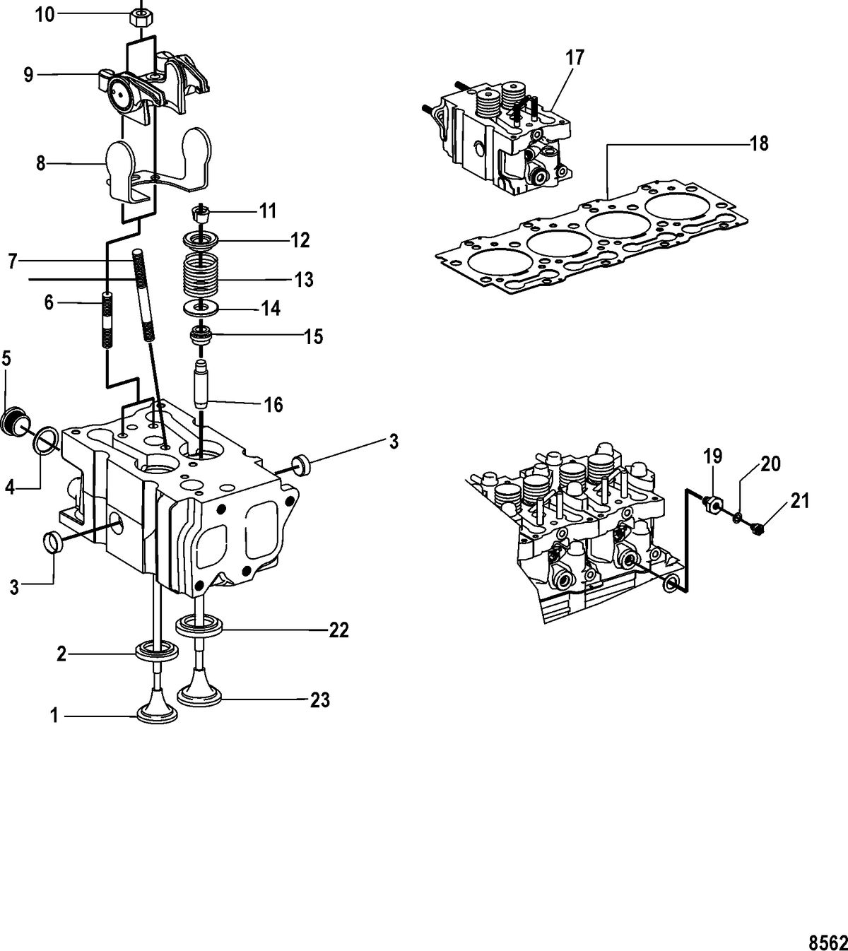 MERCRUISER CUMMINS/MERCRUISER DIESEL 2.8L-200/170 Cylinder Head