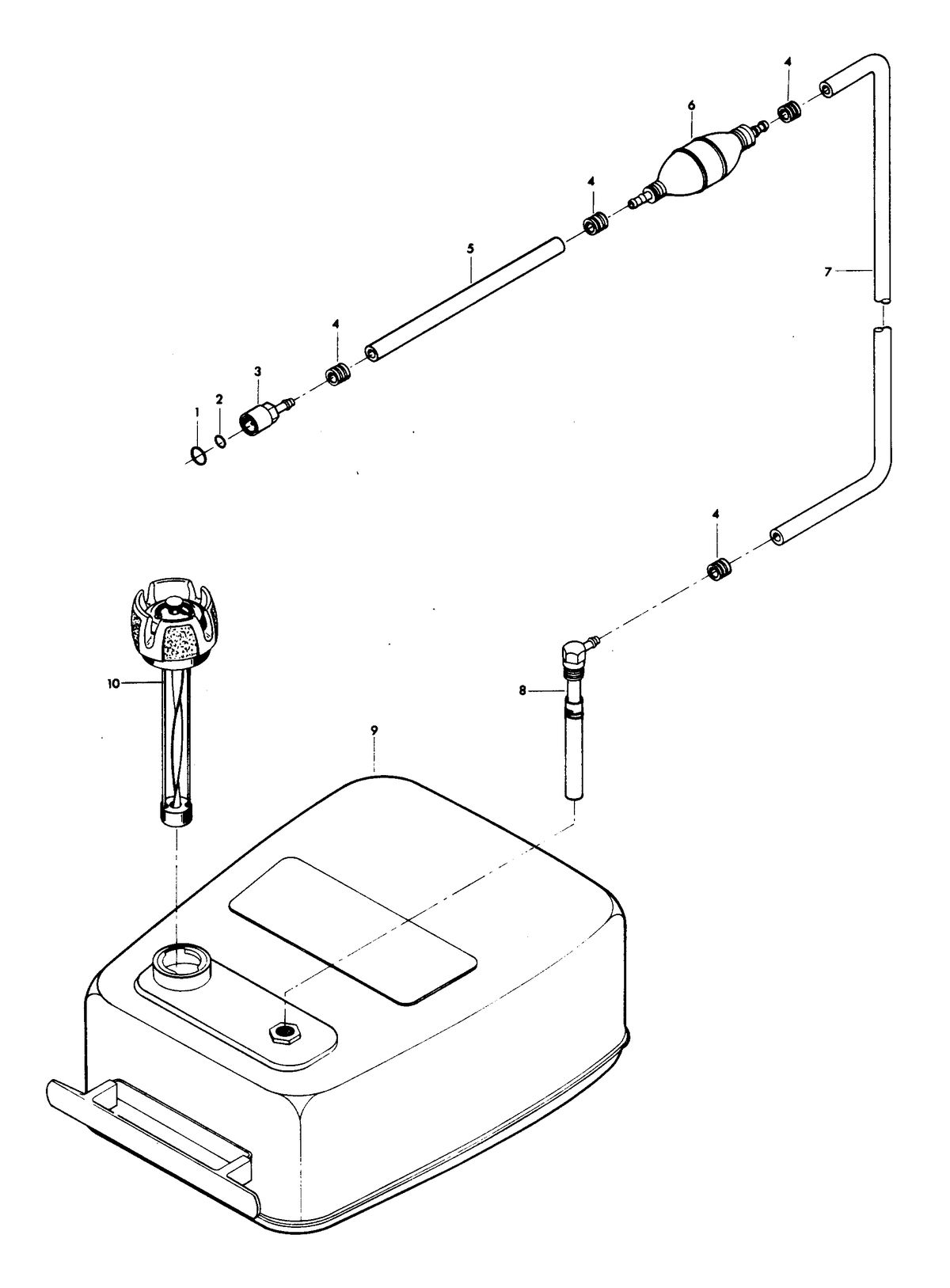 CHRYSLER 10 H.P. FUEL TANK AND LINE